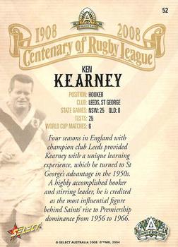 2008 NRL Centenary #52 Ken Kearney Back